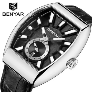 นาฬิกาข้อมือควอตซ์ BENYAR 5136 สำหรับผู้ชาย สายหนังแท้ ตัวเรือนทรงรี สไตล์สปอร์ต - Product Image 5
