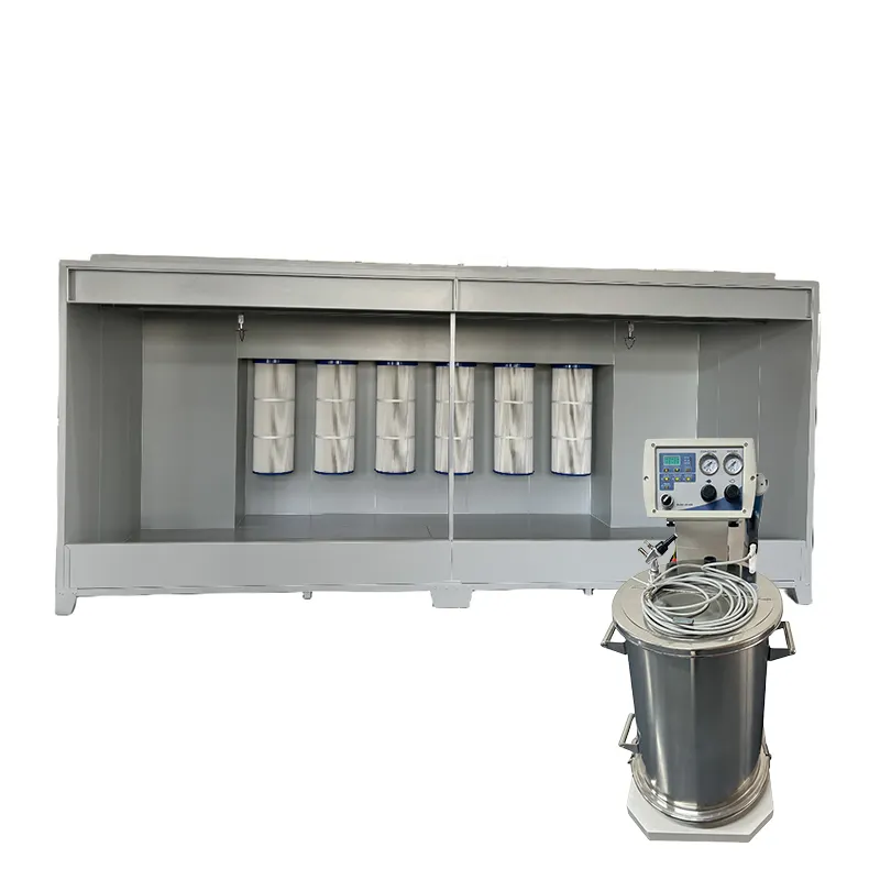 Ailin Environmental Custom Electrostatic Factory Manual Intelligent Powder Coating Set with Powder Coating Machine Spray Booth
