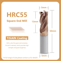Fraise à fraiser en spirale à deux dents en carbure pour fraiseuse CNC, pour fraises à fraiser solides de 4 mm et 6 mm, 2F 3/8, fraise de compression