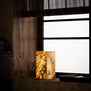 Lámpara de Mesa de Piedra Natural Estilo Chino, E27 LED, Luz Ambiental para Sala de Té, Decoración Inspirada en el Zen - Product Image 4