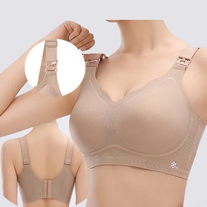 Reggiseno da Allattamento YIYI Plus Size Senza Cuciture per Donne, Reggiseno <span class=keywords><strong>Premaman</strong></span> con Chiusura Frontale, Traspirante e Comodo - Product Image 1