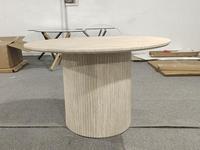 Table à manger ronde moderne en MDF, vente chaude |   Conception compacte pour les petits espaces