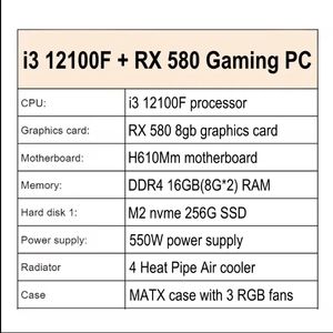 <span class=keywords><strong>PC</strong></span> de jeu le plus populaire <span class=keywords><strong>I3</strong></span> <span class=keywords><strong>12100f</strong></span>, <span class=keywords><strong>PC</strong></span> de bureau tout-en-un pour gamer professionnel <span class=keywords><strong>I3</strong></span>, 16 Go DDR4, M.2, RX580, H610M, <span class=keywords><strong>PC</strong></span> de jeu reconditionné pour ordinateur - Product Image 3