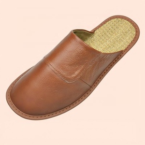 Pantofole <span class=keywords><strong>da</strong></span> <span class=keywords><strong>Uomo</strong></span> <span class=keywords><strong>in</strong></span> Vera <span class=keywords><strong>Pelle</strong></span> con Suola <span class=keywords><strong>in</strong></span> Lino Antiscivolo, Modello Slim Fit di Lusso - Product Image 4