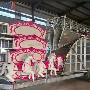 Manège portable : Carrousel de fête foraine monté <span class=keywords><strong>sur</strong></span> <span class=keywords><strong>remorque</strong></span>, équipement d'amusement extérieur pour le plaisir familial - Product Image 3