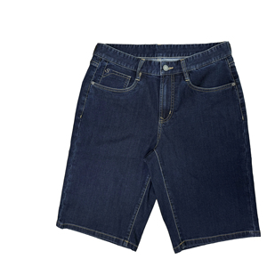 Pantalones cortos de mezclilla hasta la rodilla de verano lavado ligero para hombre Pantalones vaqueros de tubo rectos transpirables con diseño de borla Patrón sólido - Product Image 3