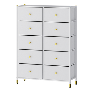 Commode <span class=keywords><strong>de</strong></span> salon moderne à 6 <span class=keywords><strong>tiroirs</strong></span> en fer et tissu, organisateur <span class=keywords><strong>de</strong></span> <span class=keywords><strong>rangement</strong></span> peu encombrant – Plusieurs modèles disponibles - Product Image 1