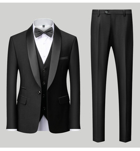 Trajes de boda blancos y rojos para hombre, trajes de novio con solapa, esmoquin para novio, chaqueta, <span class=keywords><strong>chaleco</strong></span> y pantalón para fiesta de negocios, <span class=keywords><strong>traje</strong></span> de 3 piezas - Product Image 2