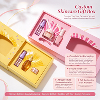 Boîtes rigides en carton ondulé recyclables avec logo personnalisé imprimé pour crème visage et soins de la peau, emballage cosmétique, boîtes cadeaux