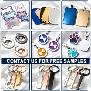 Porte-clés ronds vierges <span class=keywords><strong>en</strong></span> métal or rose, plaques d'identification pour chiens, gravure laser, porte-clés vierges <span class=keywords><strong>en</strong></span> acier inoxydable, livraison immédiate - Product Image 3