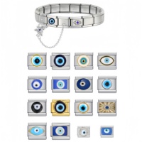 Groothandel Italiaanse Charm Armband Y2K Oog van de Duivel Italiaanse Armband Schakel RVS Sieraden voor Vrouwen Valentijnscadeau