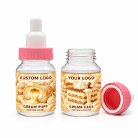 Bocaux en plastique PET en forme de biberon pour bébé, 100 ml, avec couvercles colorés, contenants étanches pour l'emballage de bonbons, biscuits et gommes.
