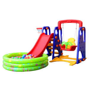 Juego de columpios y tobogán de combinación interior de plástico comercial para bebé Daycare para niños - Product Image 3