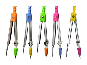 Compas en métal Phuoc Hoa avec poignée colorée, étui de rangement, idéal pour les étudiants, pour le dessin géométrique, fournitures scolaires, bonne qualité, durable, modèle 688 - Product Image 2