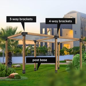 Kit de supports de pergola et de coins avec ancrages à bride – Matériel essentiel pour la base de tonnelle - Product Image 6