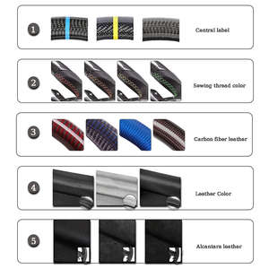 Volante Deportivo de Fibra de Carbono y Cuero JIANSHAN en Oferta para Volkswagen Golf 7 <span class=keywords><strong>GTI</strong></span> <span class=keywords><strong>Polo</strong></span> <span class=keywords><strong>GTI</strong></span> Jetta 3 Palancas 35mm/40mm - Product Image 5