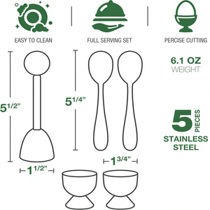 Set Regalo di Pasqua Personalizzato OEM/ODM: Portauova in Acciaio Inox e Set di Forchette per Uova Sode con Cucchiai e Supporto - Product Image 4