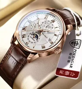RAYMONS Relógio de cinto de negócios Relógio de quartzo masculino autêntico impermeável marca relógio