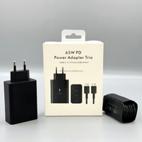 Bloc chargeur USB Type-C PD3.0 65W avec port secondaire 25W et sortie USB-A 15W, adaptateur d'alimentation ultra-rapide pour les appareils Samsung