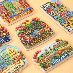 Imanes de Resina 3D Ecológicos con Diseño Art Deco de Ámsterdam, Pegatinas Magnéticas para Refrigerador, Recuerdo, Venta al Por Mayor - Product Image 6