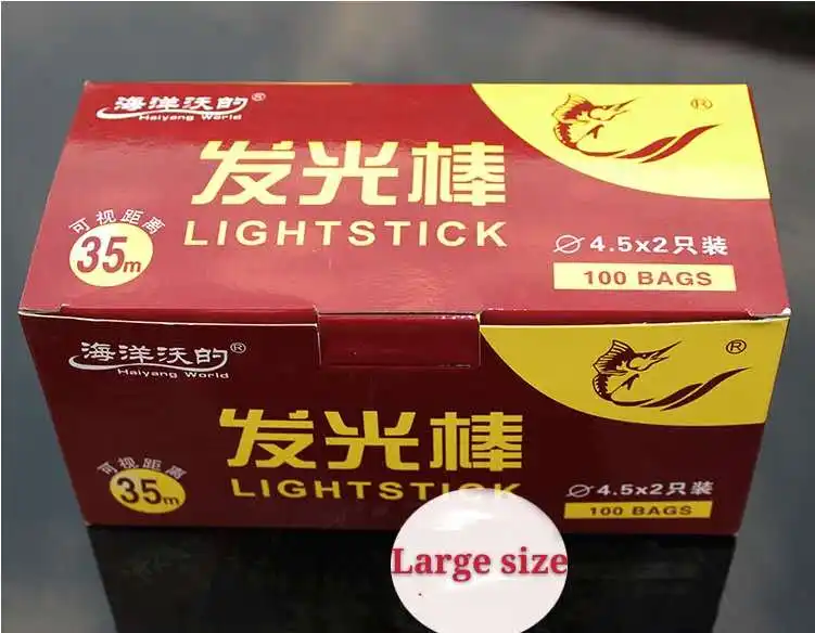100Bags/box Different Sizes Clip On Fishing Float Rod Light Stick Glow Stick