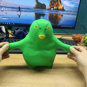 Juguete antiestrés de pez verde con cabeza divertida, gadget de descompresión, mismo estilo que el de gestión de la ira, venta al por mayor - Product Image 2