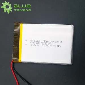 Blauw Taiyang Cp603956 3V 3500Mah Li-mno2 Lithium Batterij Wegwerp Batterij Oplader