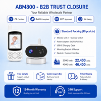 Babyphone vidéo OEM/ODM ABM800 avec écran IPS de 2,8 pouces, vision nocturne 720P, audio bidirectionnel, 2,4 GHz FHSS