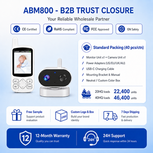 หน้าจอ IP 2.8นิ้ว ABM800 oem/odm 720P การมองเห็นในเวลากลางคืนระบบเสียงสองทาง2.4กิกะเฮิร์ตซ์ FHSS วิดีโอจอภาพทารก - Product Image 5