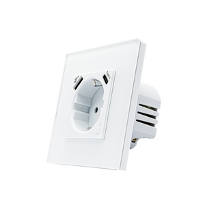 CNSKOU Nouvelle Conception <span class=keywords><strong>Prise</strong></span> Industrielle Intelligente UE avec USB et Type C, Compatible Zigbee Wi-Fi, en Verre - Product Image 1