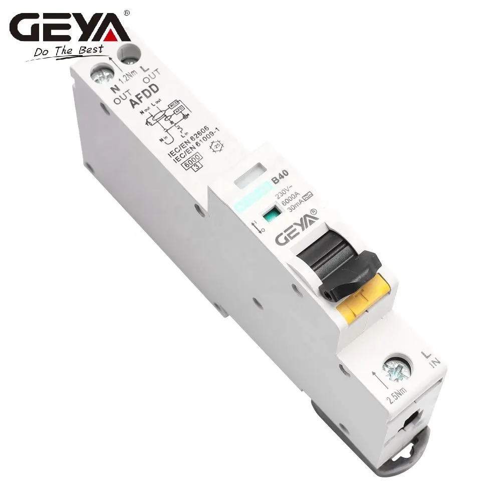 GEYA AFDD5-40 arc fault circuit breaker afdd rcbo afci protection with leakage