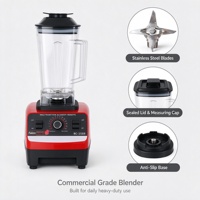 Blender automatique pour la maison 4500W, grande capacité 2L, multifonction, pour smoothies, récipient en plastique, presse-agrumes électrique, cuisine, maison
