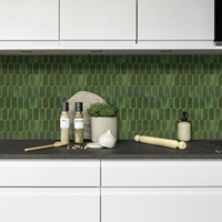 Nouvelle Tendance - Vente Flash : Carreaux Muraux Autocollants Plus Épais Effet Marbre Vert pour Cuisine - Pose Facile DIY, Étanche