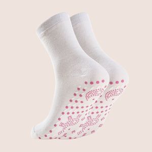 Chaussettes antidérapantes en silicone pour femmes, chaussettes de massage antidérapantes, rouge et blanc, usage quotidien - Product Image 4