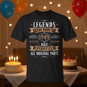 Maglietta per il 36° compleanno da uomo, Legends Born In 1989, maglietta per il 36° compleanno da uomo - Product Image 3