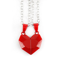 Collier de couple magnétique créatif 2 pièces/ensemble collier d'amitié aimant coloré lettre coeur collier d'amitié pour amoureux