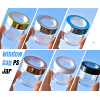 Pot cosmétique en or rose 3g 5g 10g 20g pour poudre, crème, vernis à ongles, paillettes et fard à paupières avec fenêtre