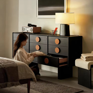 Aparador de Lujo con Bordes Curvos, Mueble de Almacenamiento Grande con Cajones y Patas Elevadas para Comedor - Product Image 3