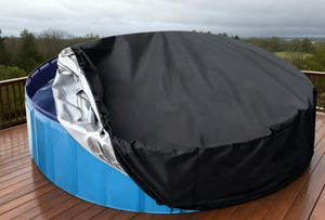 Cache-poussière durable <span class=keywords><strong>pour</strong></span> <span class=keywords><strong>piscine</strong></span> avec matériau imperméable <span class=keywords><strong>pour</strong></span> une protection extérieure et un rangement facile - Product Image 2