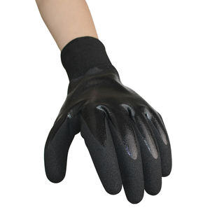 SIZA tamamen nitril daldırma su geçirmez siyah kış eldiven polar astar ile termal sıcak koruyucu eldiven dış mekan kullanımı için - Product Image 4