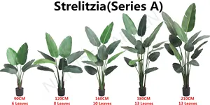 लगभग प्राकृतिक नकली Strelitzia संयंत्र यात्रियों हरियाली इनडोर घर कार्यालय होटल सजावट प्लास्टिक कृत्रिम केले के पेड़