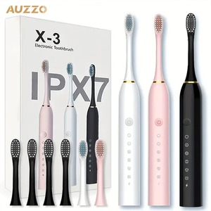 Cepillo de Dientes Eléctrico Ultrasónico Recargable por USB, Cepillo de Dientes Sónico Portátil de Viaje para Adultos, 4 Cabezales de Cepillo, 6 Modos de Funcionamiento, Suave - Product Image 1