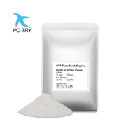 PO-TRY Poudre TPU thermofusible haute élasticité super fine pour impression DTF et transfert thermique textile Blanc/Noir