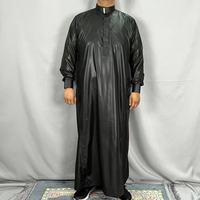 Daffah original filé polyester à manches longues robe islamique caftan Jubah Abaya Jalabya ethnique arabe Thobe vêtements musulmans pour l'Aïd