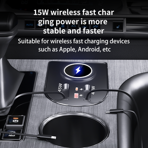 ที่ชาร์จไร้สายสำหรับรถยนต์ XL40 TOYOTA SIENNA XLE xse แท่นควบคุมการขยายตัวกลางชาร์จได้อย่างรวดเร็ว - Product Image 5