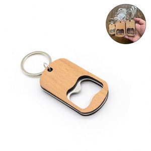 Promotion Wood Beer Bottle Keychain Blanks Wedding <b>Gift</b> Opener With Custom Logo - Product Image 1