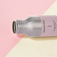 Bouteille en aluminium argentée vide pour huiles essentielles et parfums, qualité alimentaire, 50ml, 100ml, 200ml, 250ml, 500ml, avec pompe et bouchon à vis
