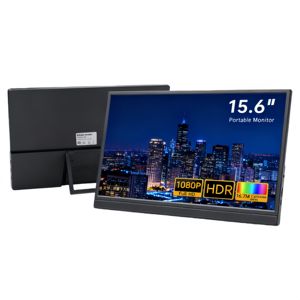 <span class=keywords><strong>Monitor</strong></span> Portabel 15,6 Inci dengan Layar <span class=keywords><strong>LCD</strong></span>, <span class=keywords><strong>Monitor</strong></span> Gaming dengan Dudukan Desktop untuk Laptop Komputer PS5 Ponsel Perluas Layar - Product Image 1