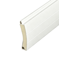 Lame de porte roulante en acier courbé de 77 mm, robuste et moderne, isolée par mousse, avec vis pour panneaux de portes roulantes, pour bâtiments industriels
