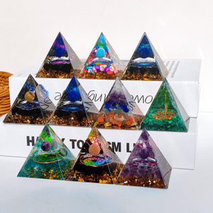 5cm 도매 치유 결정 수지 에너지 영적 유기 유기 피라미드 - Product Image 2